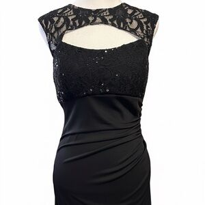 Elegant Evening Gown Betsy & Adam – Ruched Back – New w/ Tags